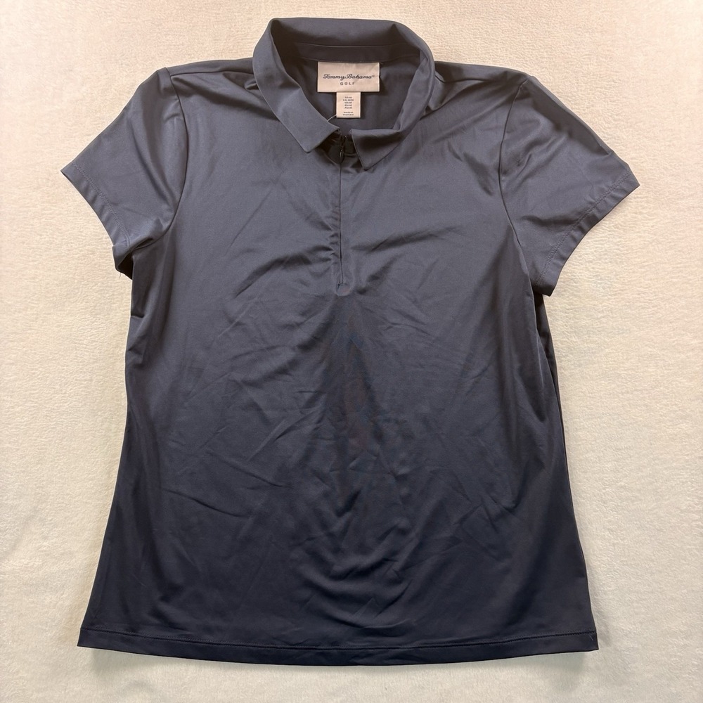 Tommy Bahama Golf Women's Navy Short Sleeve 1/4 Zip Shirt M Performance Casual
